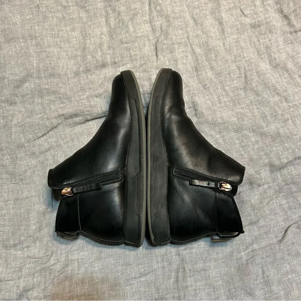 KURU Tempo Cloud Ankle Booties Black Size 9 Orthopedic Arch Support Comfort
